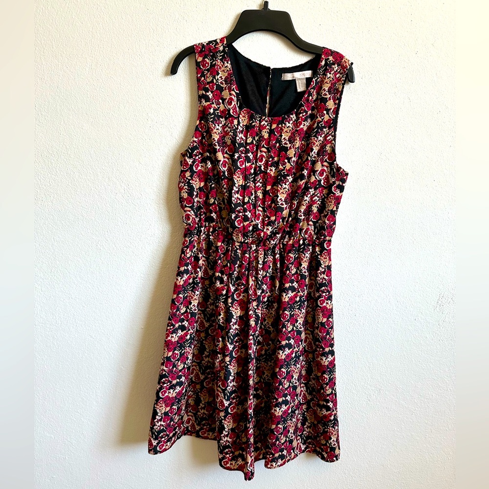 Pleated rose print dress from Forever 21